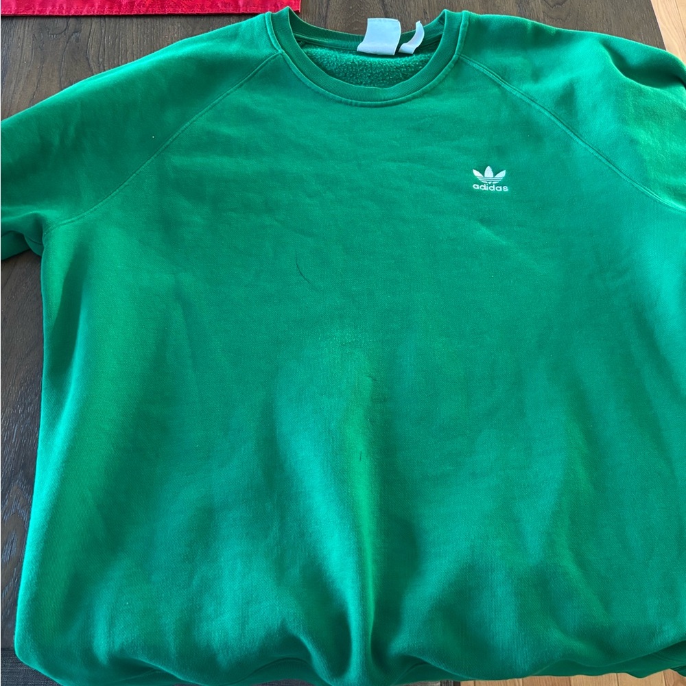 Green adidas men’s XL crewneck
